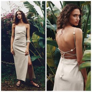 NWT Zara draped Midi Dress